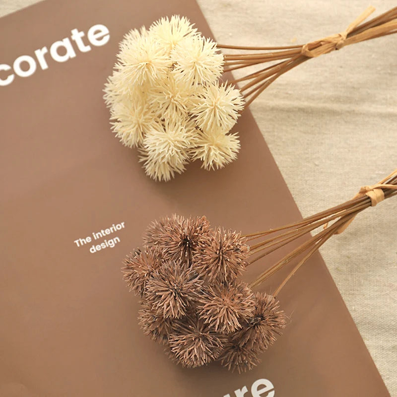 Set of 12 artificial dandelion balls for decoration and gifts