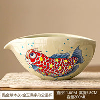 Chinese arowana ceramic retro kung fu teapot 150 ml