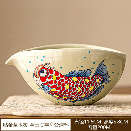 Chinese arowana ceramic retro kung fu teapot 150 ml