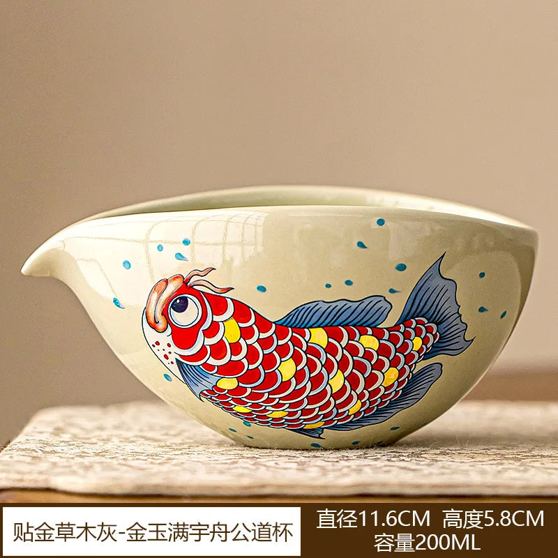 Chinese arowana ceramic retro kung fu teapot 150 ml