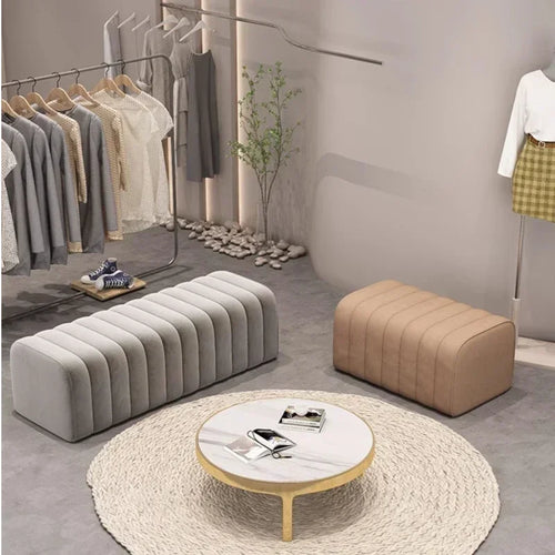 modern design shoe bench with soft and comfortable footrest - vue 2 sur 26