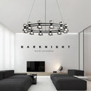 Creative copper and glass chandelier modern design