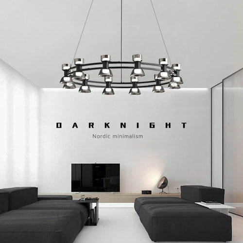 Creative copper and glass chandelier modern design