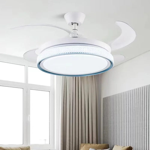 plafonnier led intelligent à pales rétractables design moderne - vue 4 sur 19