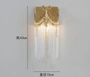Vintage crystal and brass wall light for elegant interiors
