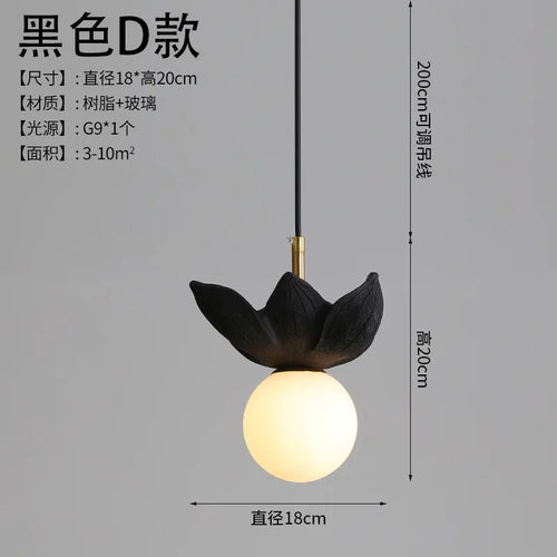 modern resin pendant light for elegant interior decoration