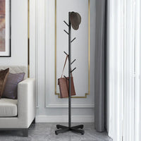 floor-standing coat rack for clothes and bags, versatile