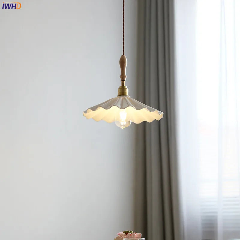 Conical ceramic LED pendant light design