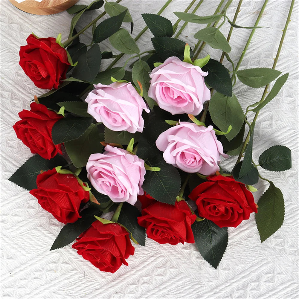 Artificial rose bouquet for weddings, Christmas or Valentine's Day - vue 3 sur 14