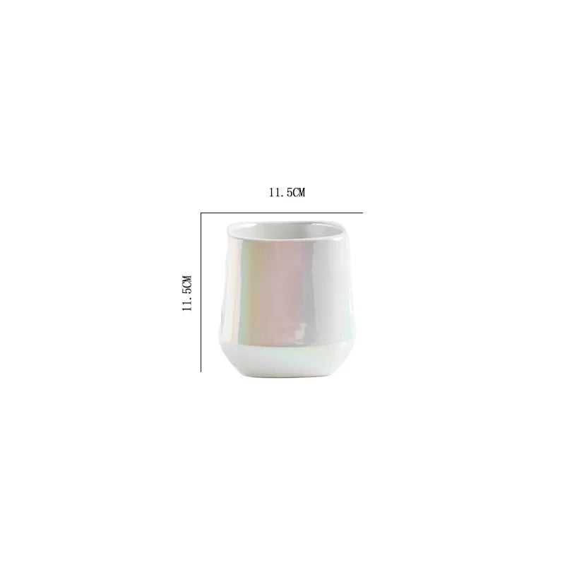decorative and colorful Nordic ceramic flower pots