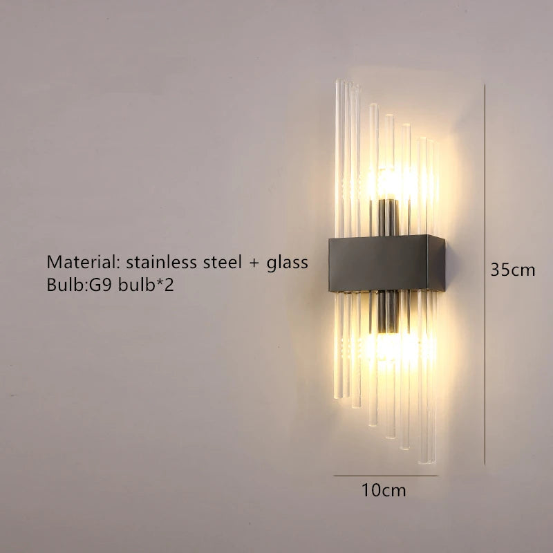 applique murale moderne en verre pour arrière-plan de télévision