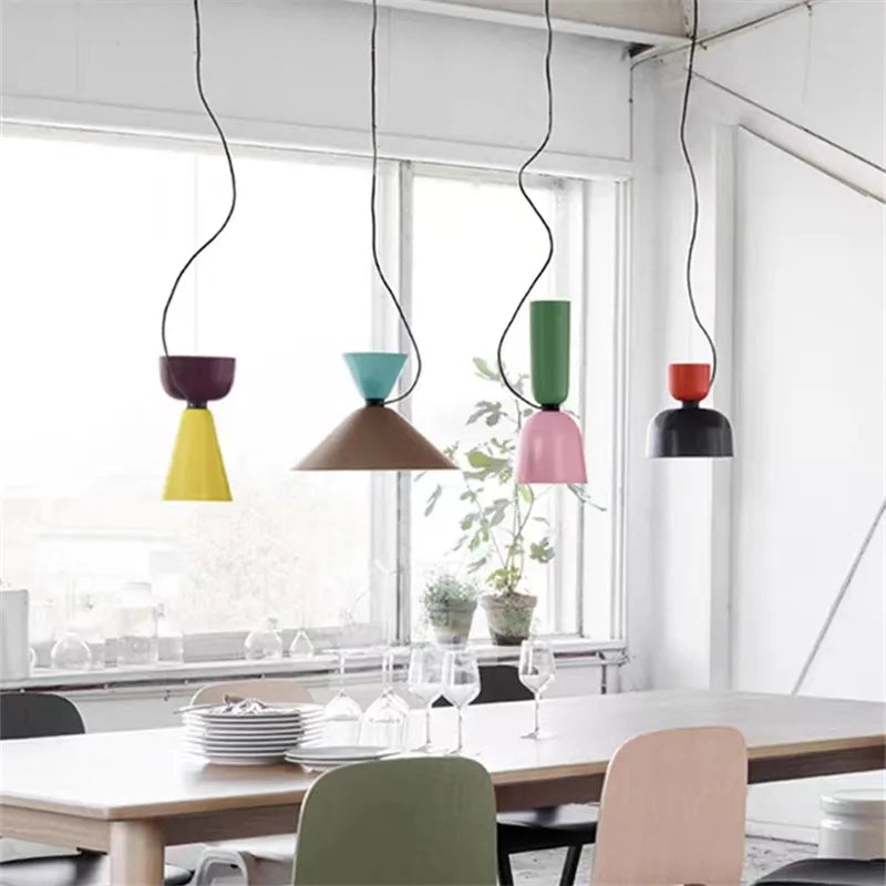 Nordic geometric pendant light for modern interior decor