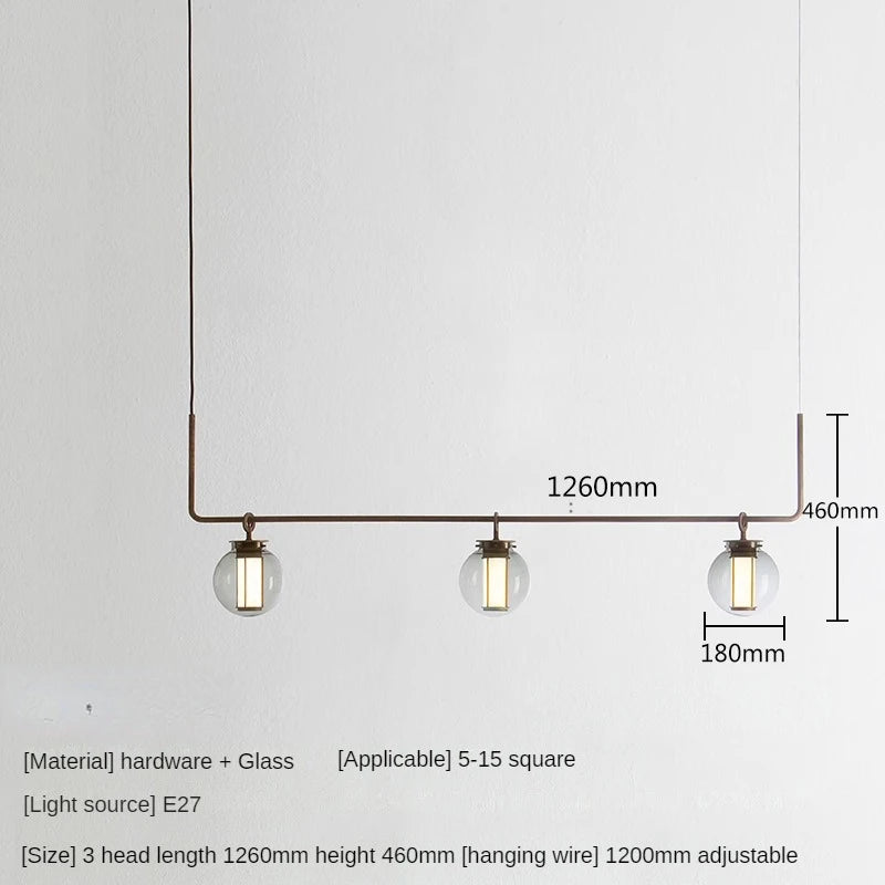 Minimalist glass pendant light for bar and restaurant - vue 9 sur 9