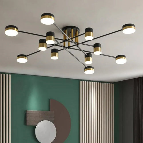 Modern nordic LED chandelier for interior - vue 4 sur 11