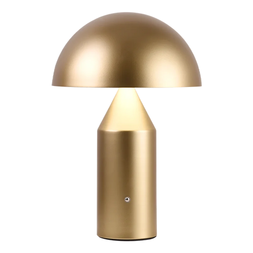 Portable mushroom LED table lamp with rechargeable touch switch night light for dining room, bedroom, and bedside - vue 10 sur 9