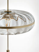 Nordic design circular glass chandelier for bars and restaurants