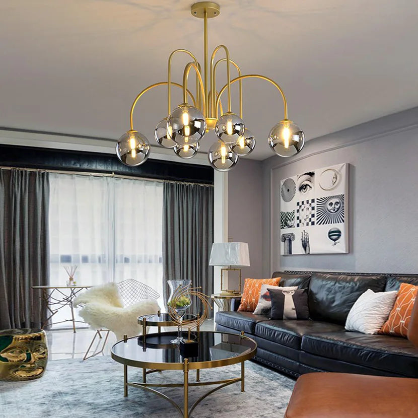 Sandyha vintage style hand blown glass LED chandelier