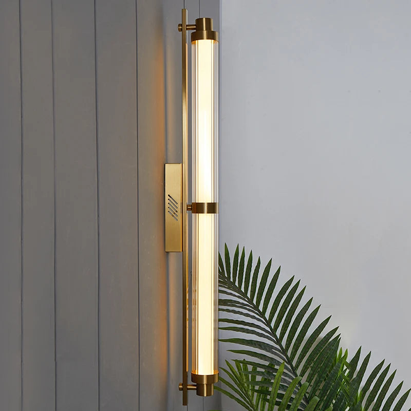 Minimalist designer stainless steel decorative wall light