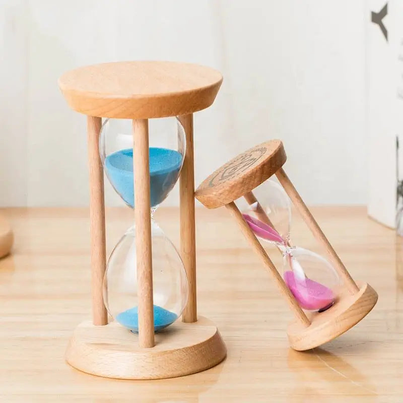 decorative wooden hourglass creative timer for children