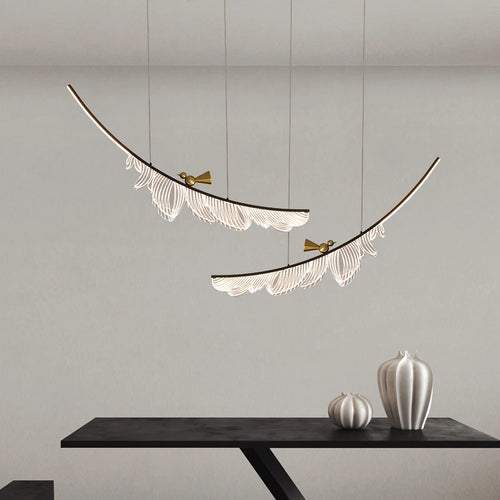 Modern LED chandelier for restaurant table and home decoration - vue 3 sur 9