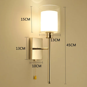Modern glass wall light for elegant interior decor