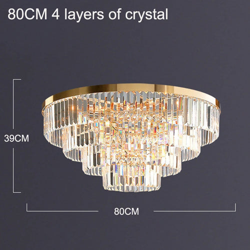 Luxury crystal chandelier for stylish interior decoration and elegant lighting