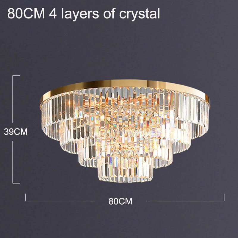 Luxury crystal chandelier for stylish interior decoration and elegant lighting