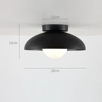 Modern designer ceiling light with rounded shade