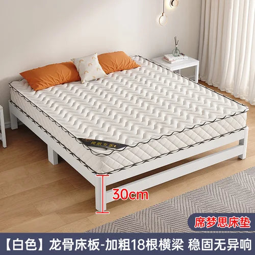 Single tatami bed frame, modern and simple home master bedroom, 1.8-meter double iron bed - vue 10 sur 29