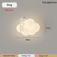 Creative cloud wall light with remote control for children