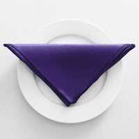 Decorative satin table napkin for wedding and reception