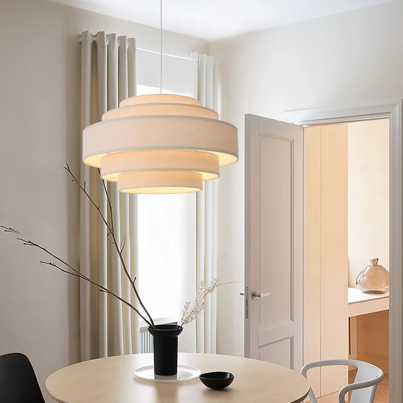 Creative fabric chandelier for bespoke minimalist lighting