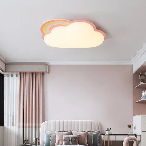 Rainbow cloud ceiling light for children's bedroom creative decor - vue 3 sur 7
