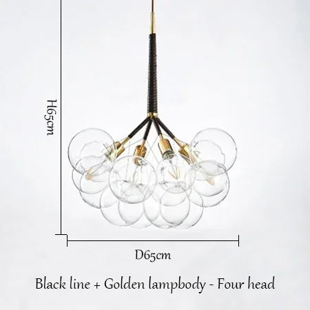 Modern glass chandelier for interior decoration - vue 8 sur 18