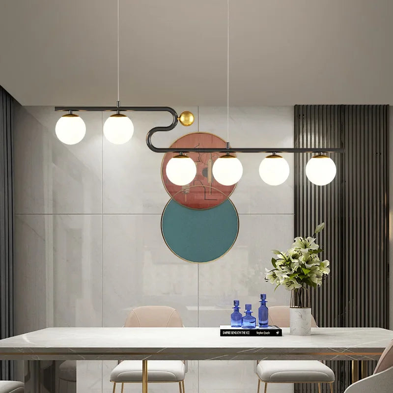 Modern decorative glass ball pendant light