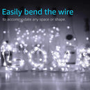 Copper wire LED string lights for party decorations