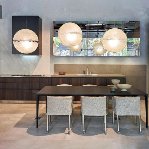 High-end Italian design style LED crescent chandelier - vue 4 sur 13