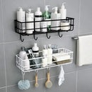 Japanese style wrought iron shelf wall storage rack