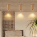 Cylindrical natural stone ceiling light