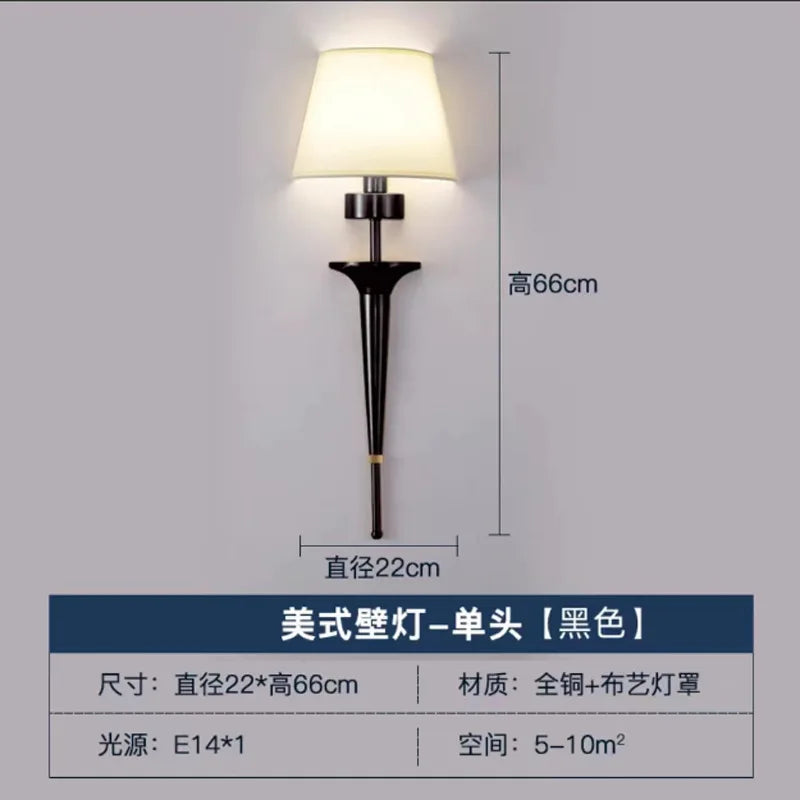 Modern copper wall light nordic loft decor