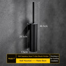 Wall-mounted stainless steel toilet brush holder for bathroom