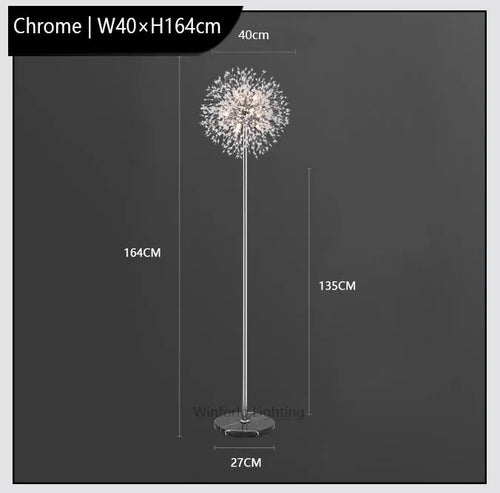 Luxury LED dandelion floor lamp Winfordo - vue 9 sur 10