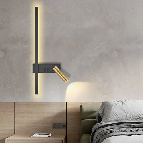 Applique murale noir blanc minimal luxe décor lampe - vue 2 sur 10