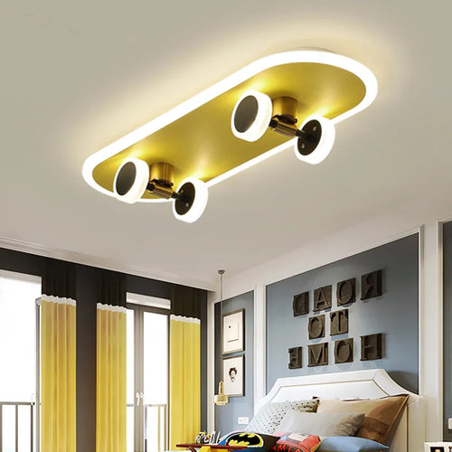 Scooter boy ceiling light decorative lamp for children's room - vue 2 sur 8