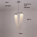 Artistic LED chrome aluminium dimmable chandelier