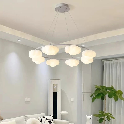 Cloud-shaped chandelier with remote control for children - vue 4 sur 14