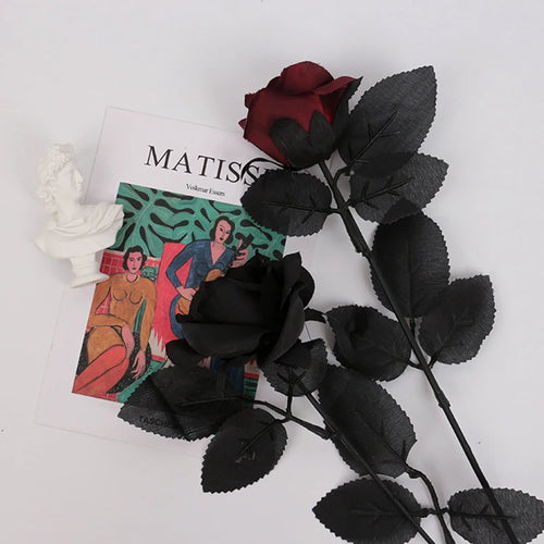 Gothic artificial flowers for Halloween and punk home decor - vue 3 sur 8