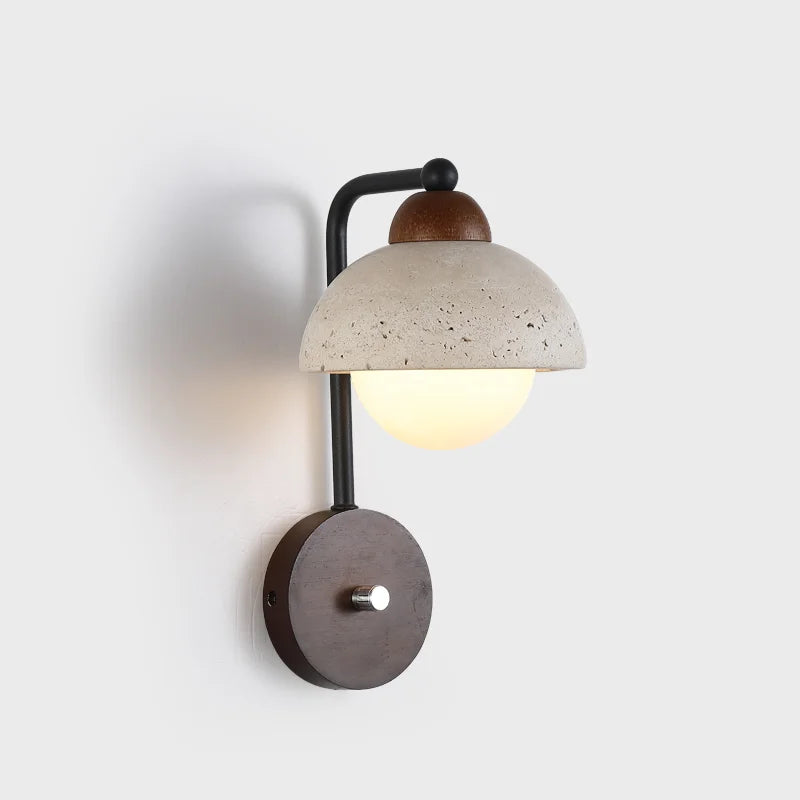 Decorative indoor LED natural stone wall light