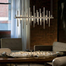 Minimalist black stainless steel chandelier modern design