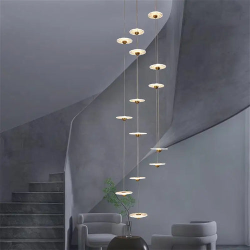 Modern LED chandelier for elegant indoor lighting - vue 4 sur 26